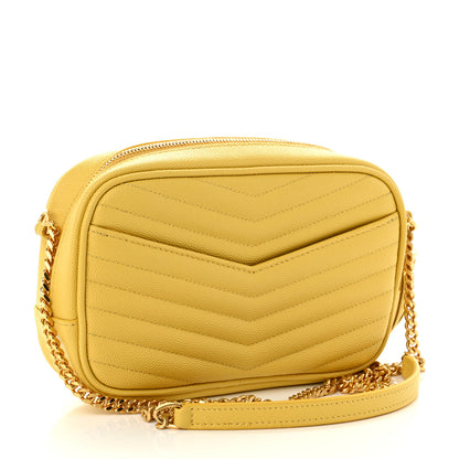 Saint Laurent Grain De Poudre Matelasse Monogram Mini Lou Camera Bag Sunflower 2 of 9