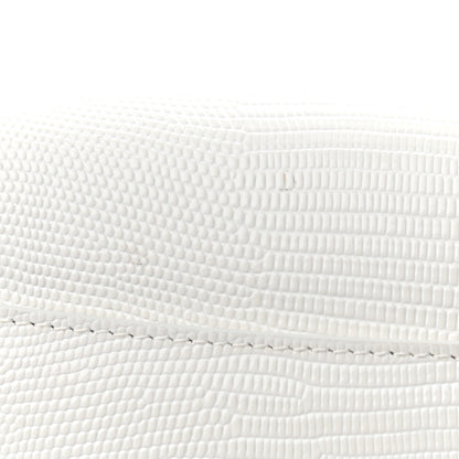 Balenciaga Patent Calfskin Lizard Embossed Medium Ghost Shoulder Bag Optic White 10 of 13