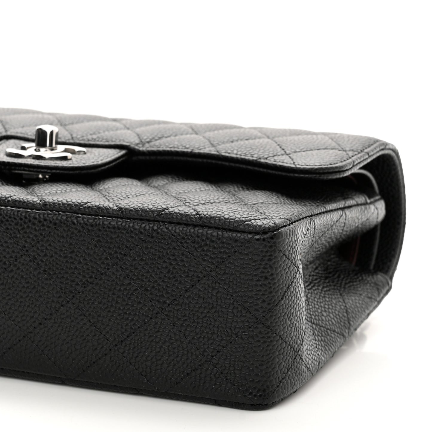 Caviar Quilted Small Double Flap Black