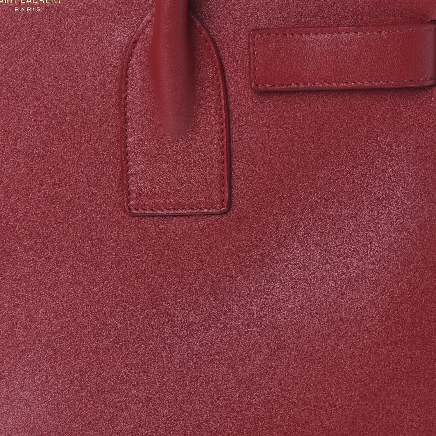 Saint Laurent Calfskin Small Sac De Jour Oxblood 9 of 10