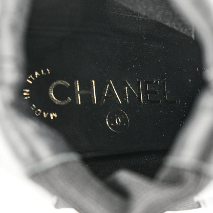 Chanel Lambskin Patent Cap Toe Ankle Boots 37 Black 7 of 8
