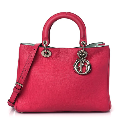 Christian Dior Calfskin Medium Diorissimo Tote Fuchsia 3 of 11