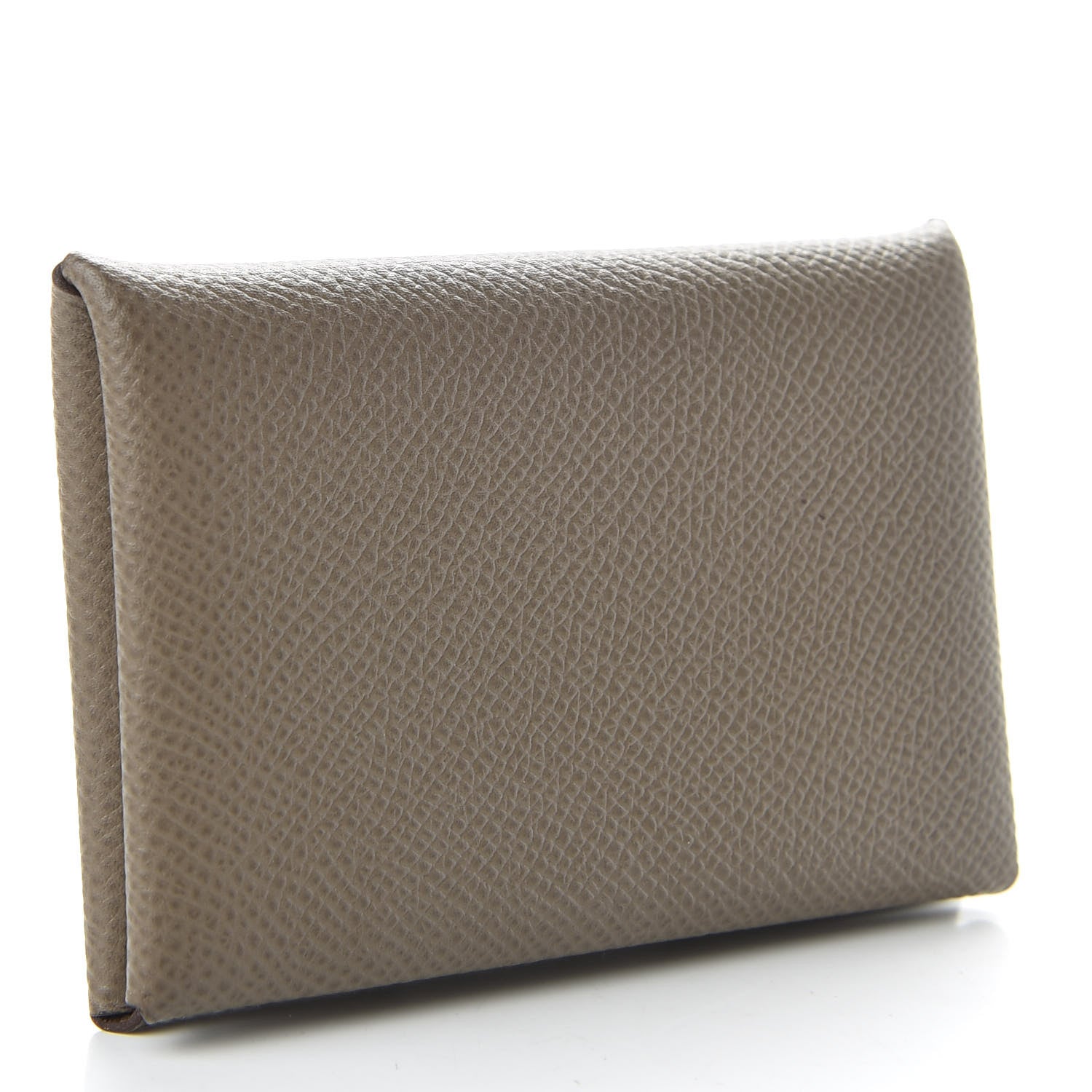 Hermes Epsom Calvi Card Case Etoupe 3 of 7