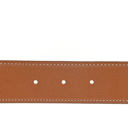 Hermes Epsom 38mm Constance H Belt 80 Etoupe Gold 5 of 6
