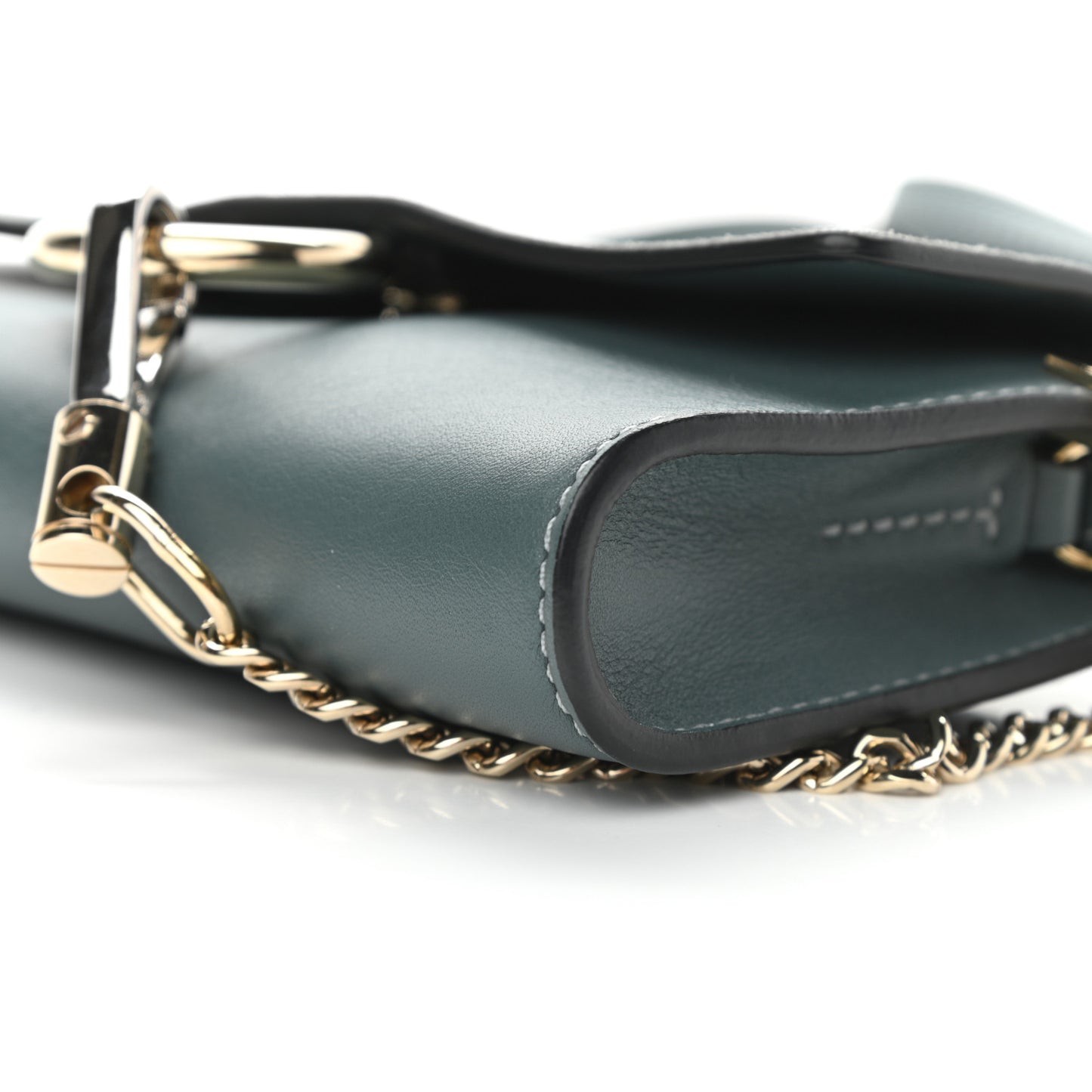 Suede Calfskin Small Faye Shoulder Bag Cloudy Blue