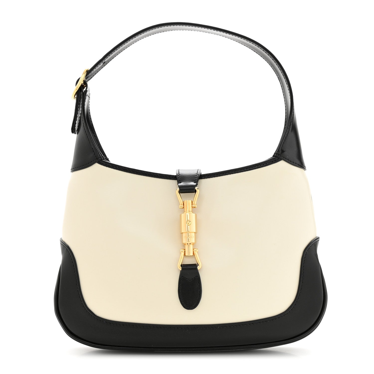 Gucci Boarded Dyana Lux Calfskin Bi-Color Small Jackie 1961 Hobo Mystic White Black 1 of 11