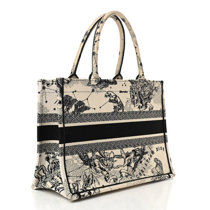 Christian Dior Canvas Zodiac Toile De Jouy Embroidered Medium Book Tote Latte 2 of 11