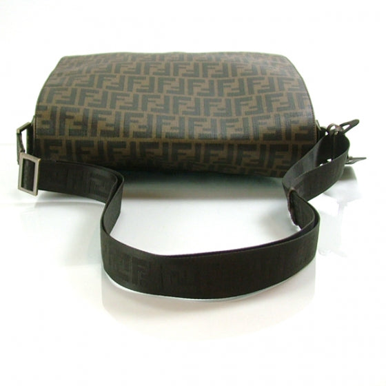 Zucca Medium Messenger Bag Unisex Purse Brown