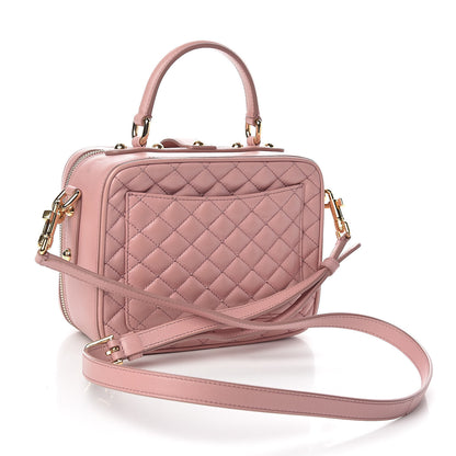 Dolce & Gabbana Lambskin Watersnake Embellished Lucia Shoulder Bag Rosa 3 of 10