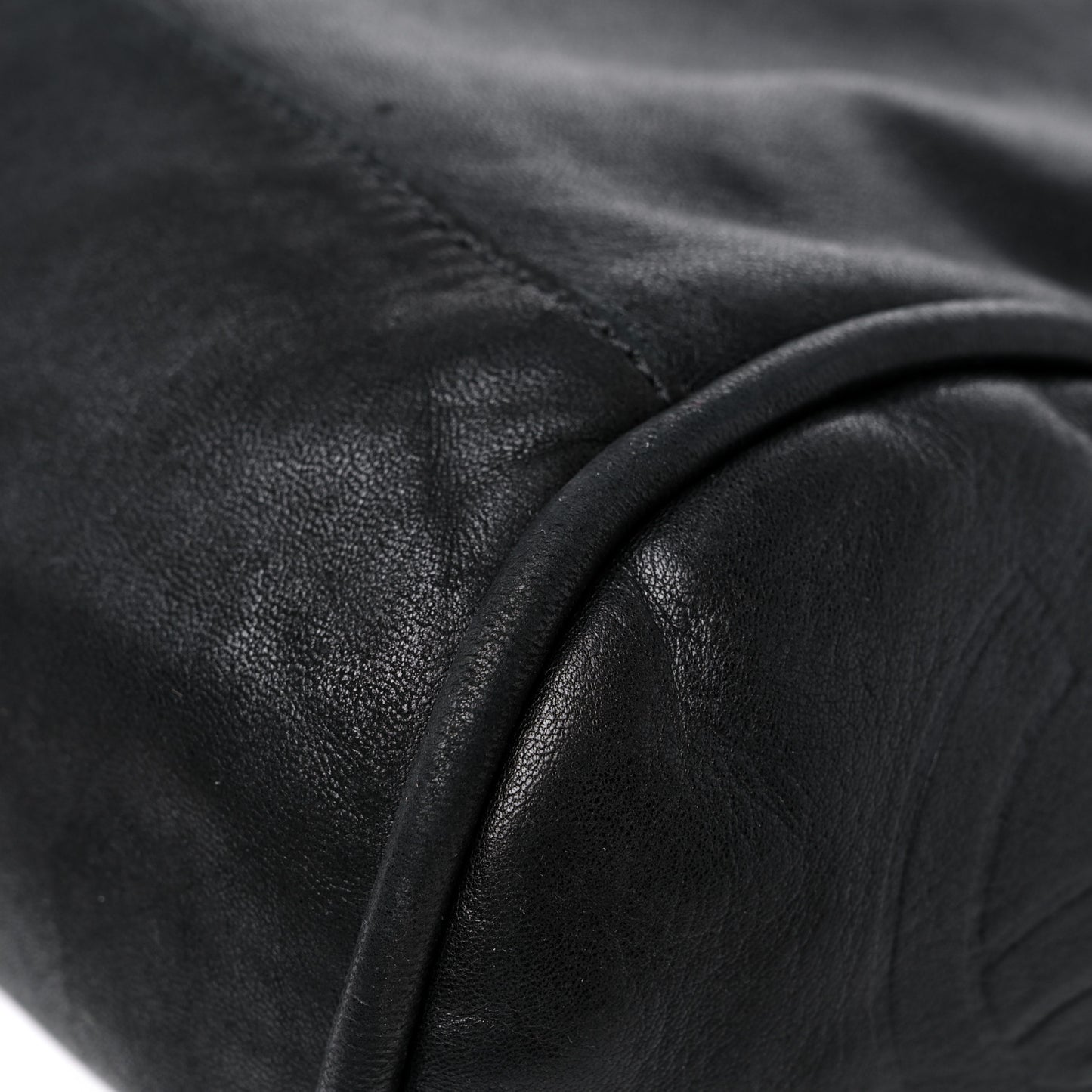 Lambskin Large Ultimate Soft Tote Black