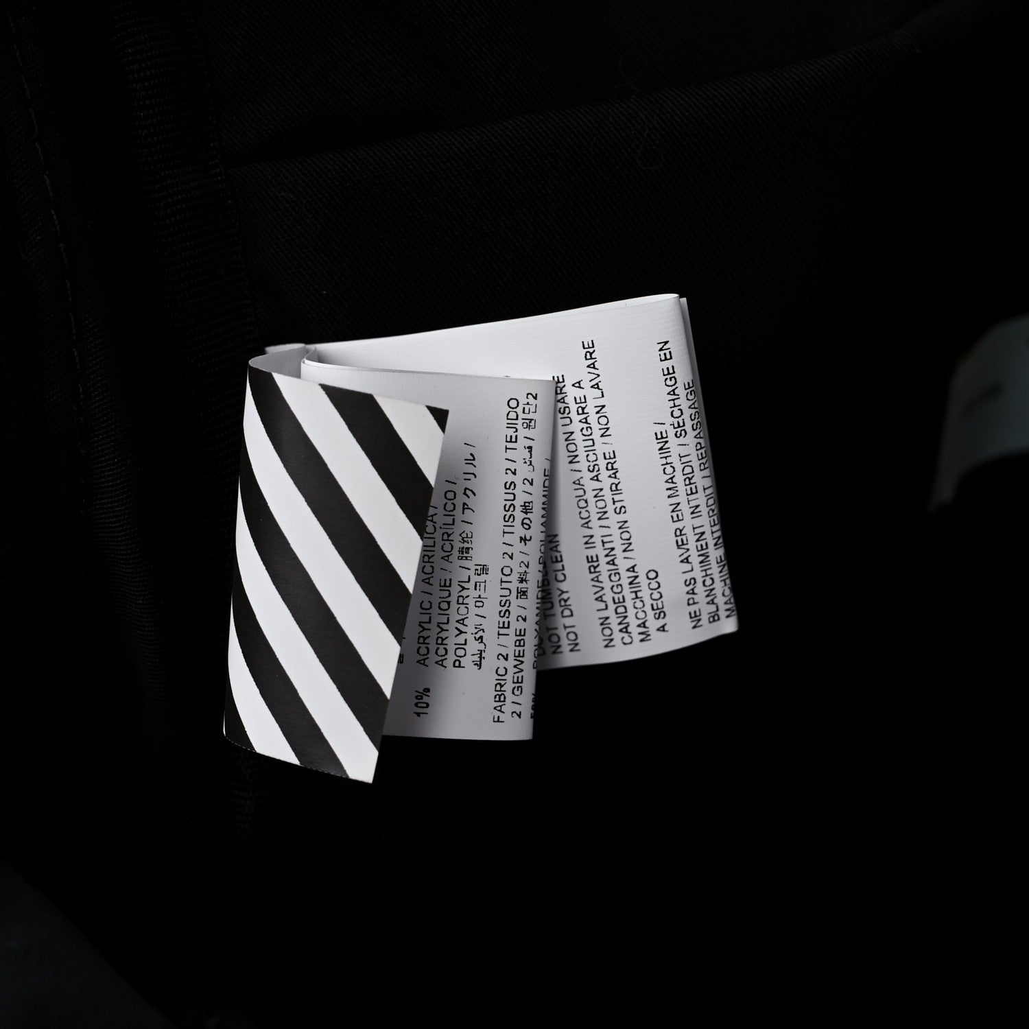 Off-White Canvas Logo Backpack Black 6 of 12