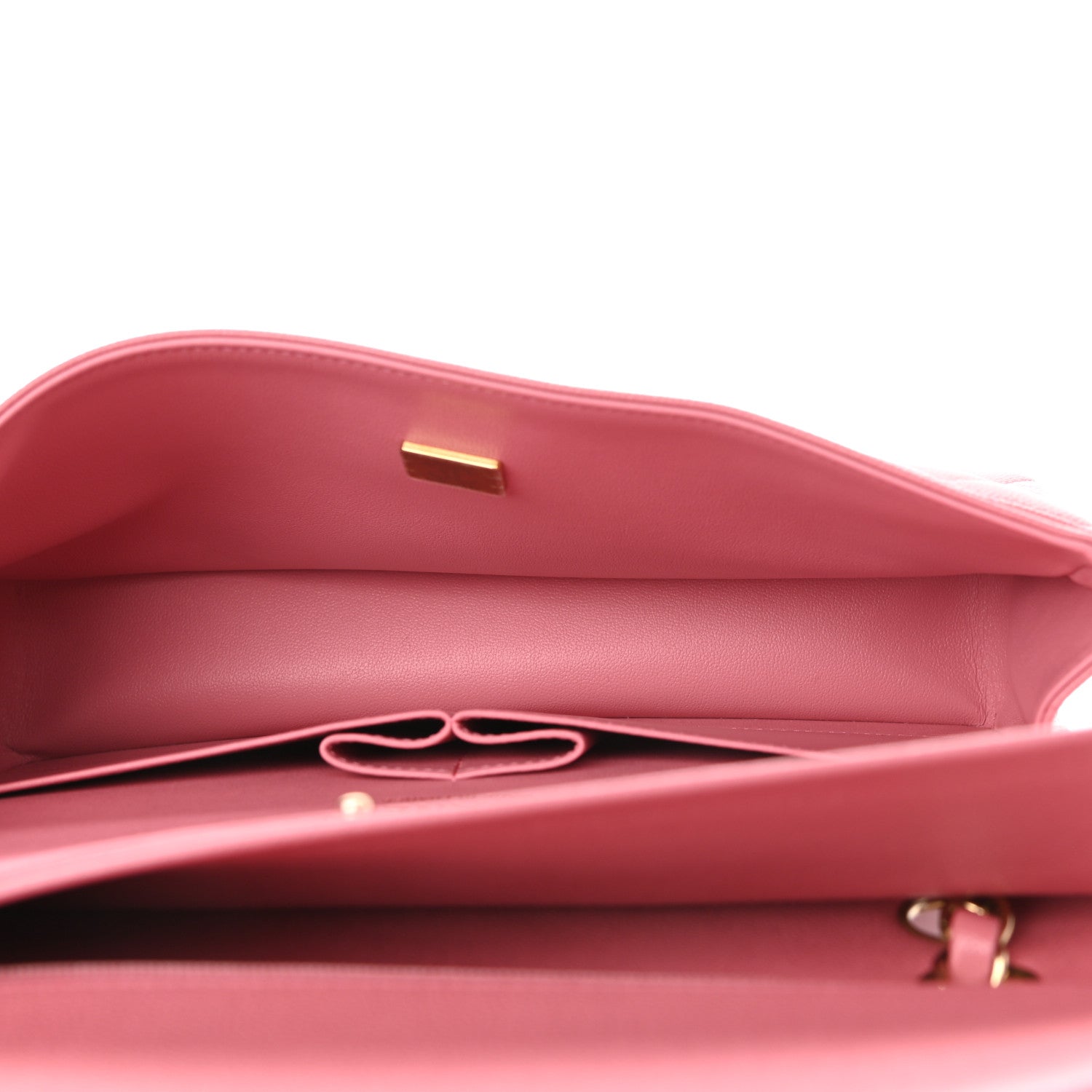 Chanel Caviar Quilted Medium Double Flap Dark Pink 9 of 21