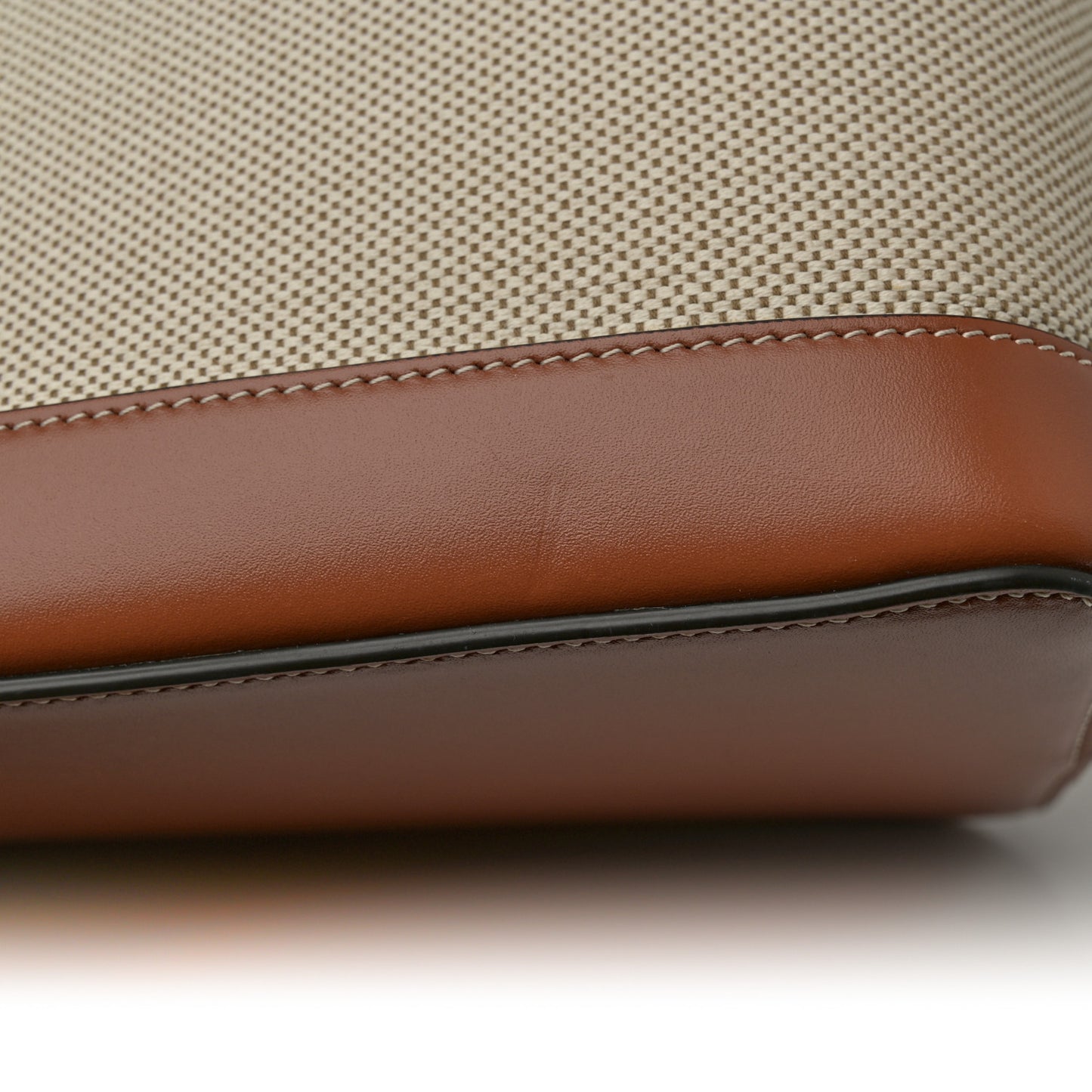 Grained Calfskin Medium Cabas De France Natural Tan