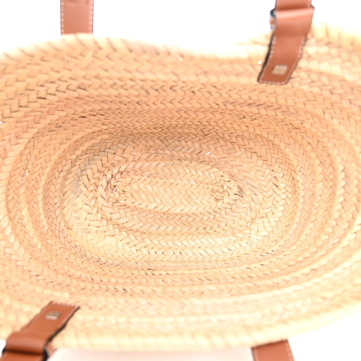 Loewe Raffia Basket Tote Bag Natural Tan 5 of 9