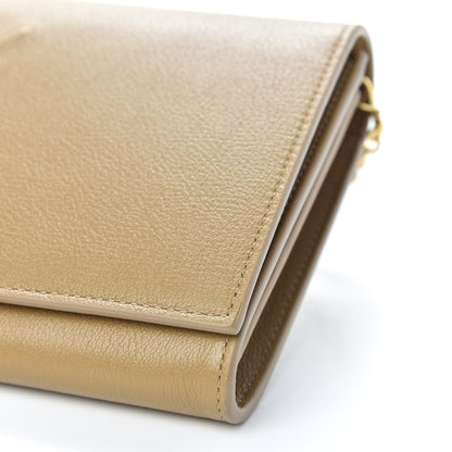 Saint Laurent Calfskin Belle de Jour Chain Clutch Beige 10 of 11