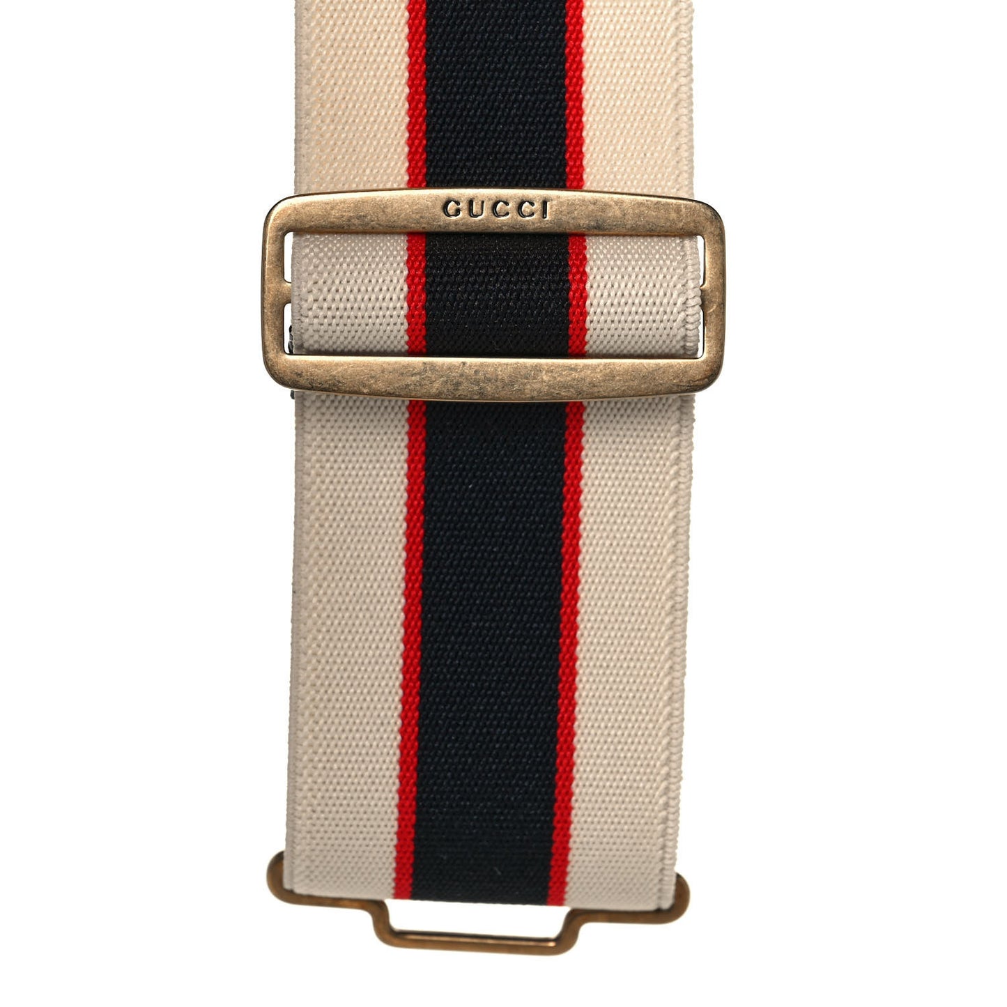 Jacquard Crystal Stripe Double G Belt 85 34 White