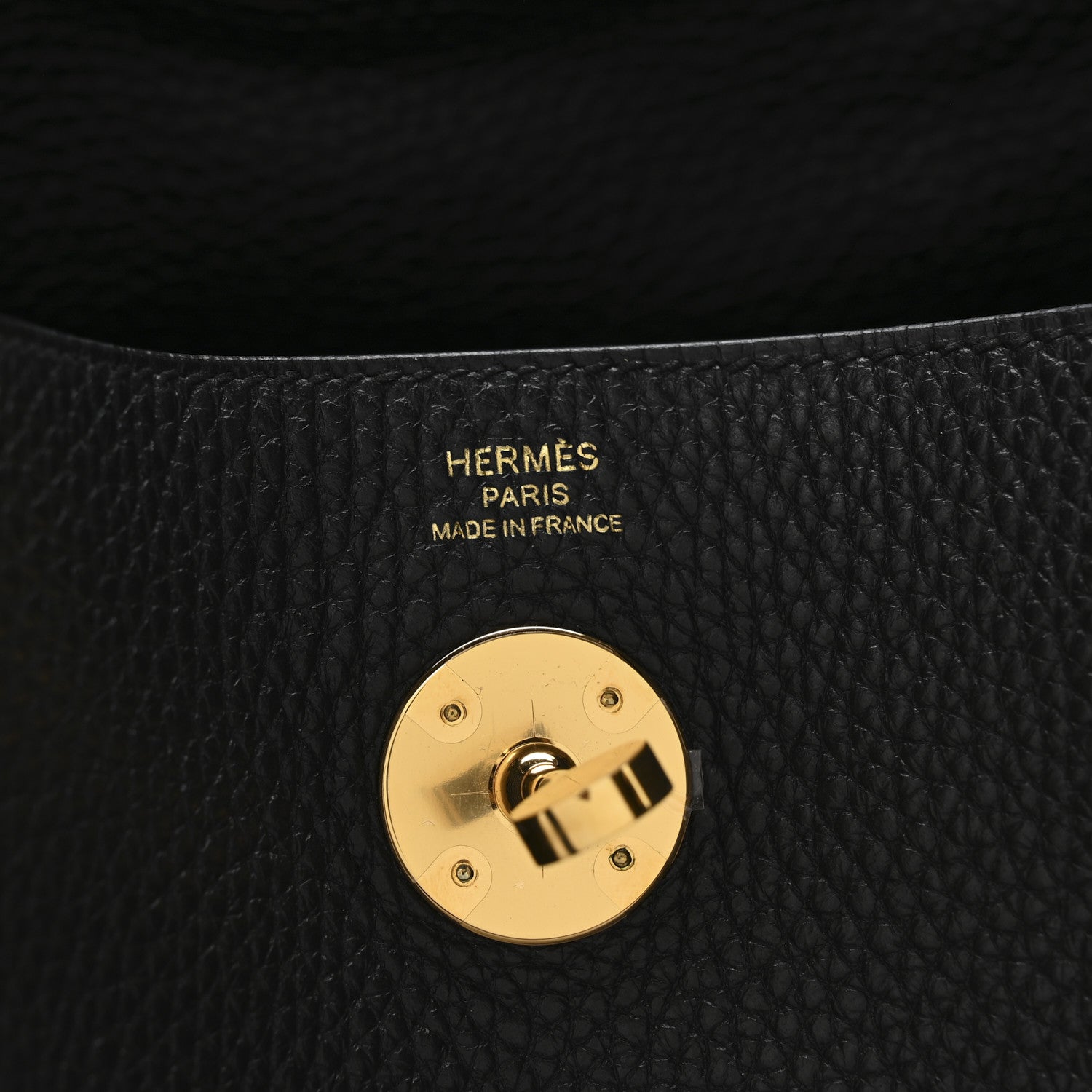 Hermes Taurillon Clemence Lindy 26 Black 6 of 11