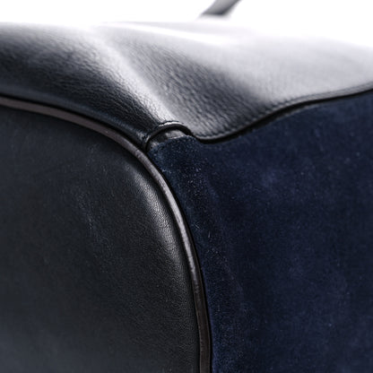 Chloe Smooth Suede Calfskin Medium Myer Double Carry Bag Black Navy 10 of 12