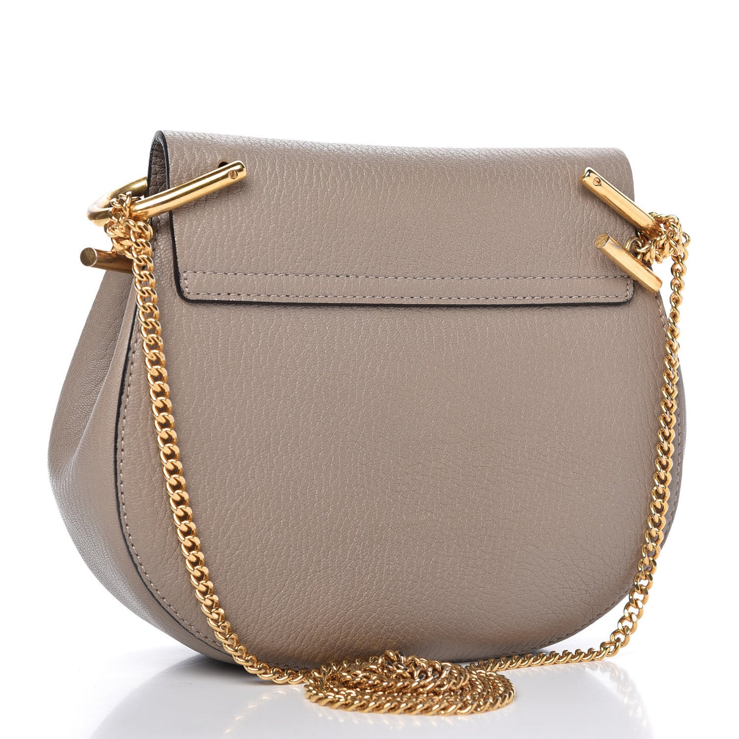 Grained Lambskin Mini Drew Shoulder Bag Motty Grey