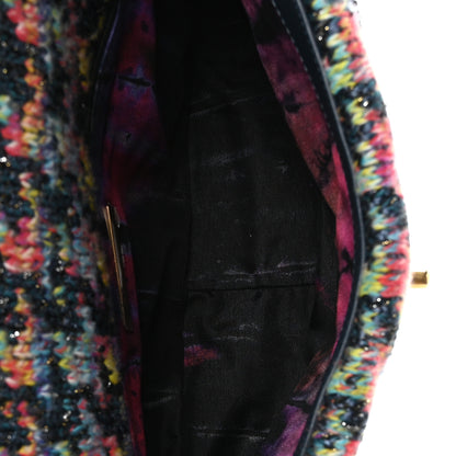 Chanel Tweed Quilted Medium Chanel 19 Flap Dark Multicolor 5 of 10
