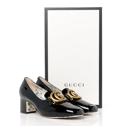 Gucci Vernice GG Victoire 55mm Loafer Pumps 38 Black 9 of 9