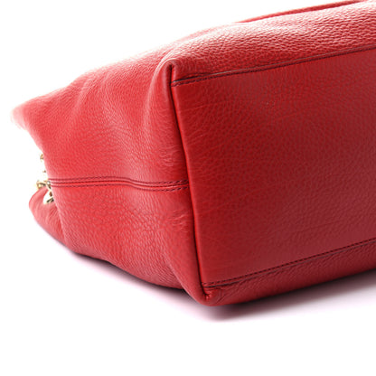 Gucci Pebbled Calfskin Medium Soho Chain Shoulder Bag Tabasco Red 9 of 10