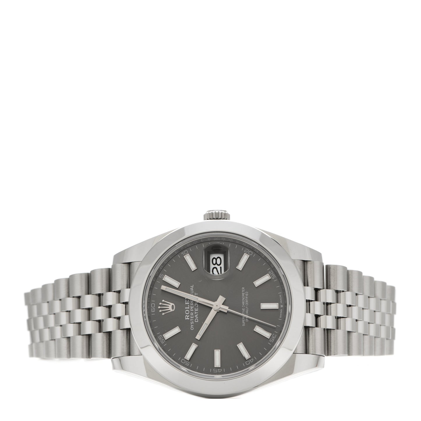 Stainless Steel 41mm Oyster Perpetual Datejust Watch Slate 126300