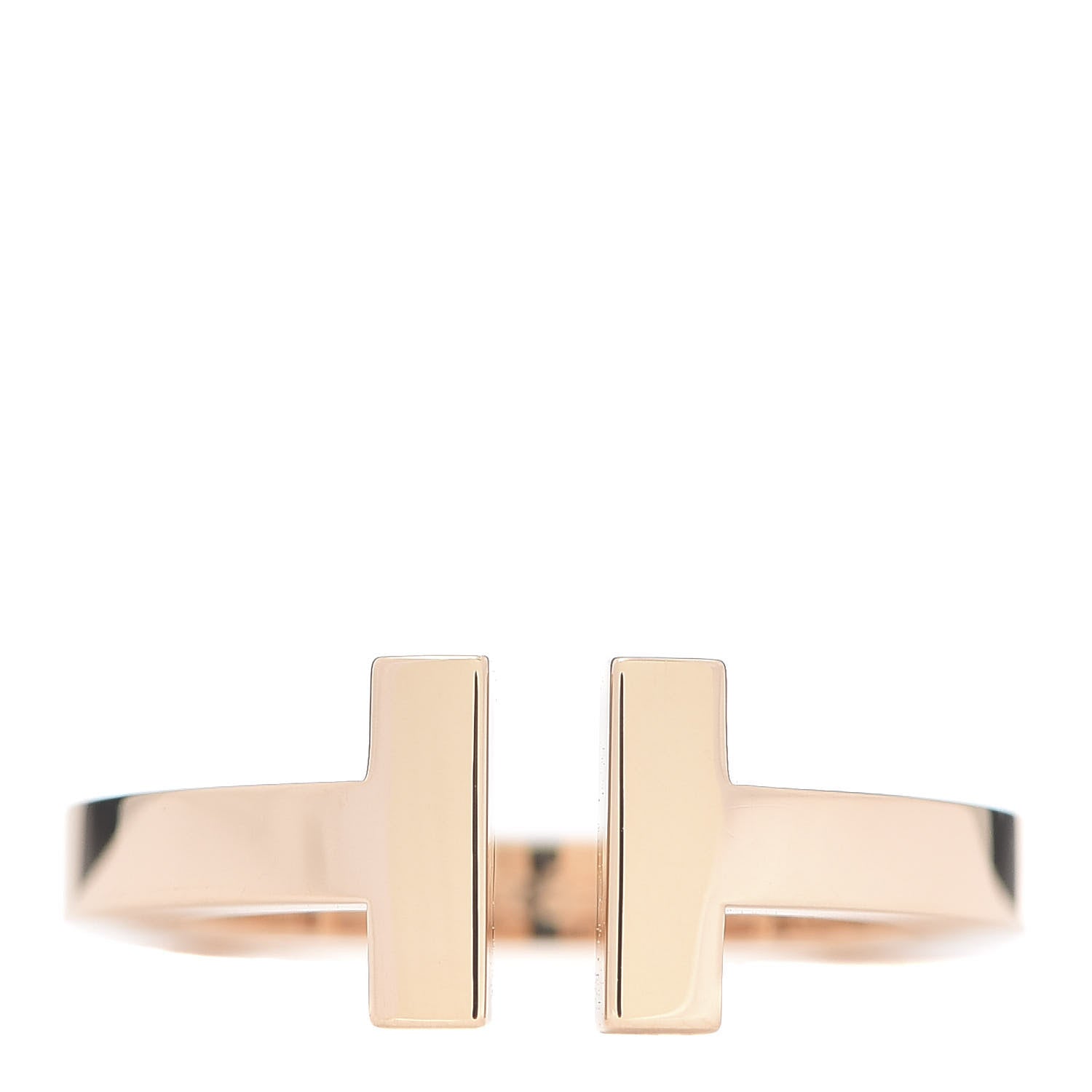 Tiffany 18K Rose Gold T Square Ring 49 5 1 of 5