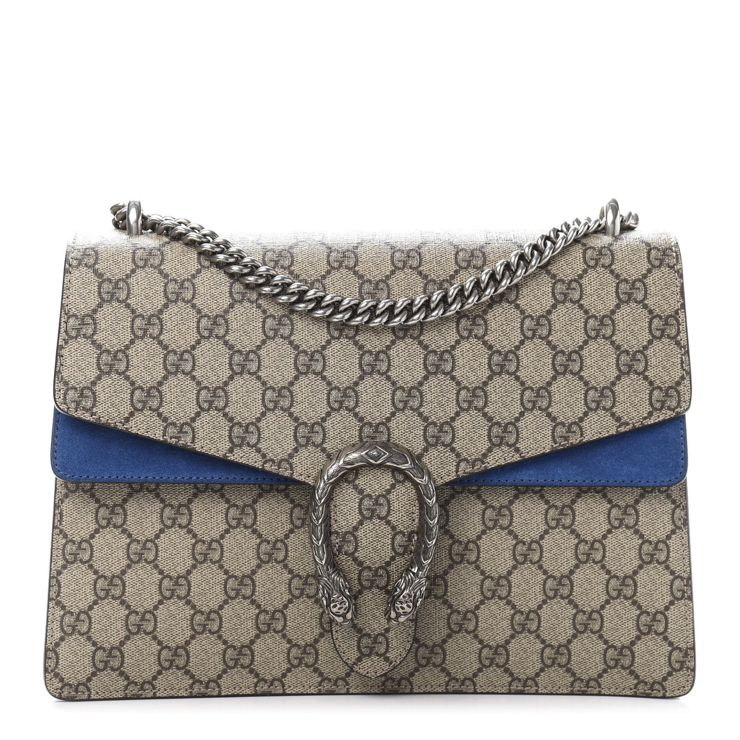 GG Supreme Monogram Medium Dionysus Shoulder Bag Blue