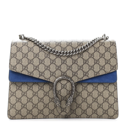 Gucci GG Supreme Monogram Medium Dionysus Shoulder Bag Blue 1 of 14