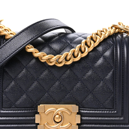Chanel Caviar Quilted Small Boy Flap Dark Blue 8 of 11