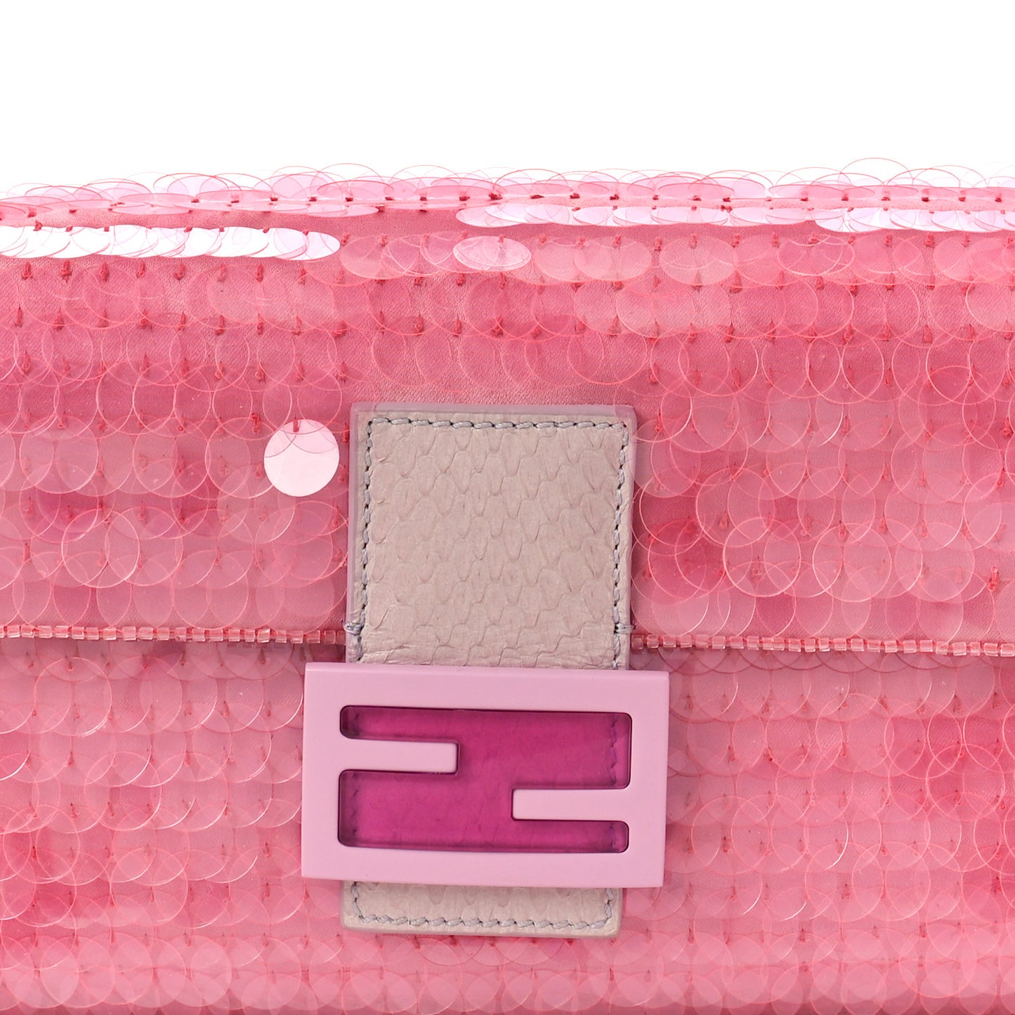 Satin Sequin Paillettes Bilics Lustre Snakeskin Medium Baguette 1997 Lavanda Glicine