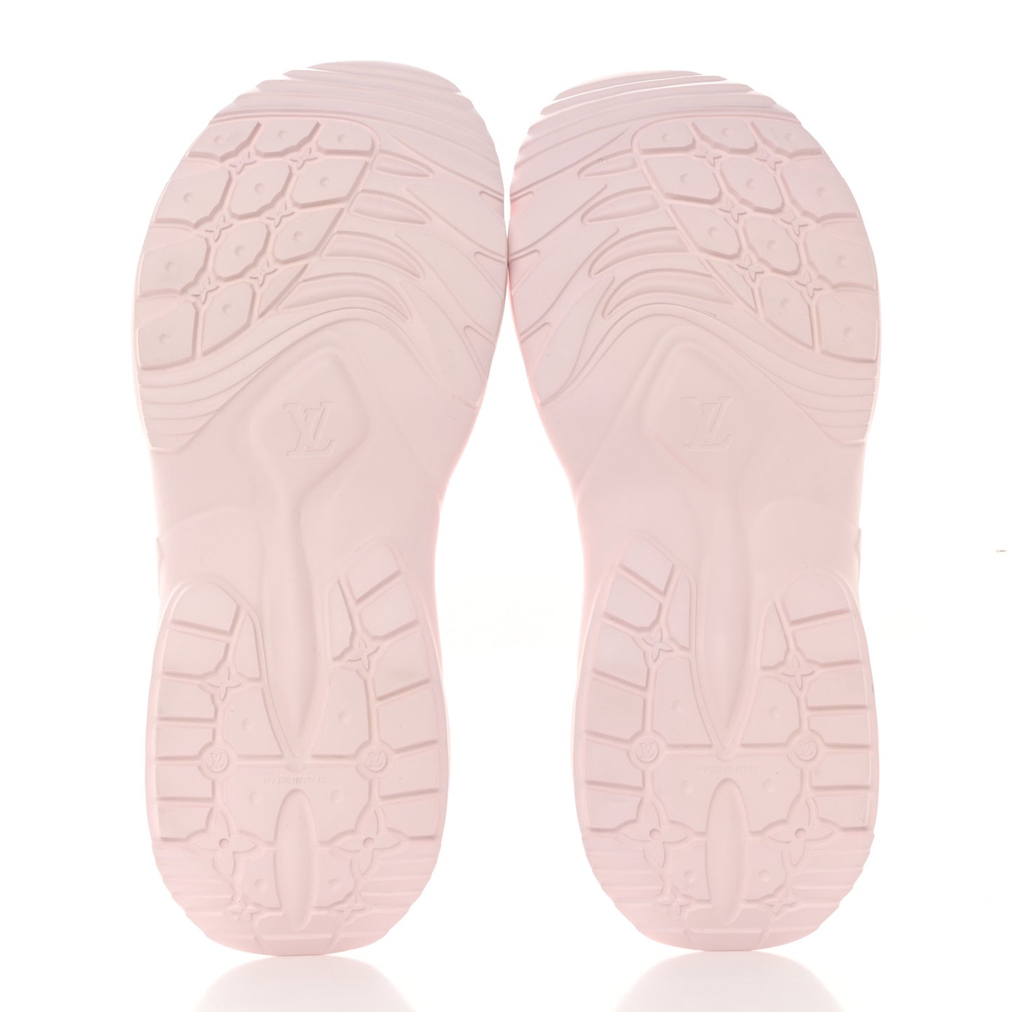 Rubber Monogram Embossed Pool 55 Flat Comfort Mule 40 Rose Clair