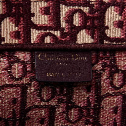 Christian Dior Oblique Medium Book Tote Burgundy Multicolor 8 of 9