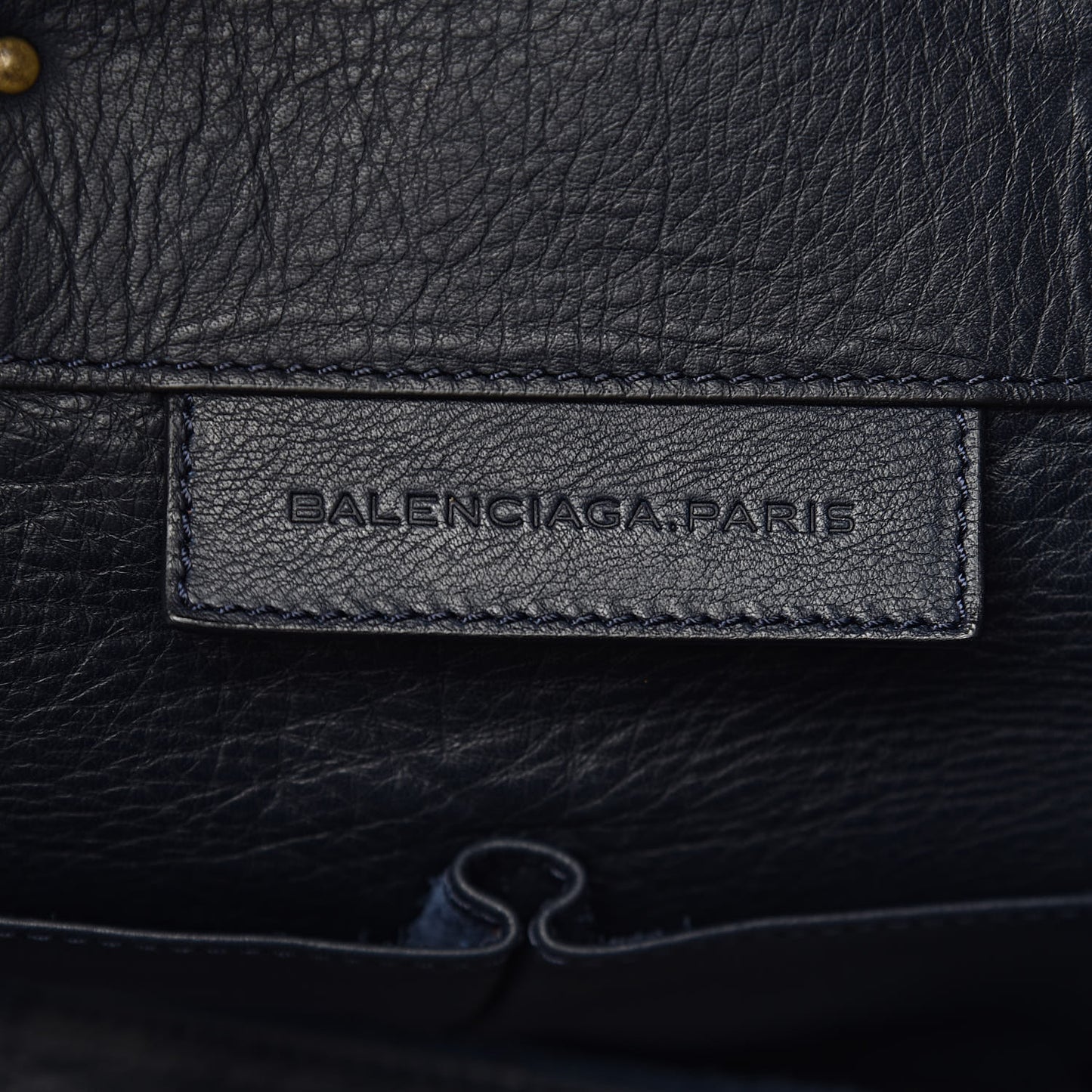 Calfskin Papier Flap Tote Bleu Roi