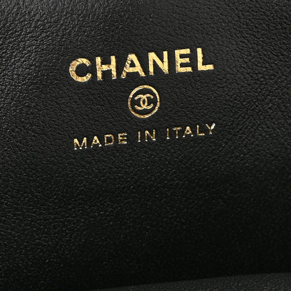 Chanel Lambskin Quilted Frame Clutch With Chain Black 8 of 13