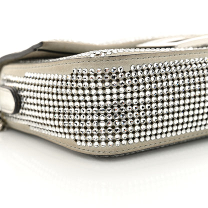 Fendi Crystal Vitello Laminato Mini Baguette Crystal Argento 9 of 14