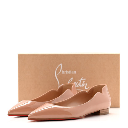 Christian Louboutin Patent Hot Chickita Flats 38 Blush 9 of 9