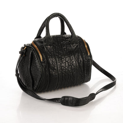 Alexander Wang Pebbled Lambskin Rockie Black Antique Brass Hardware 3 of 7
