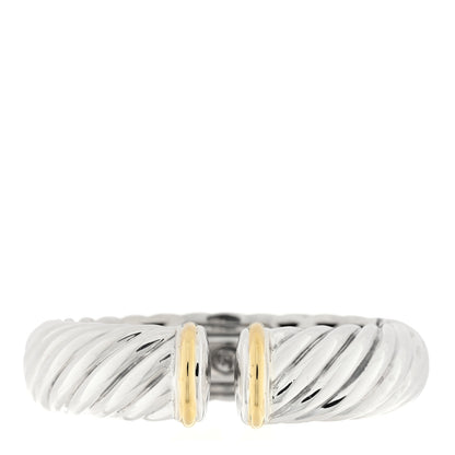 David Yurman Sterling Silver 18K Yellow Gold 15mm Waverly Bracelet 1 of 3