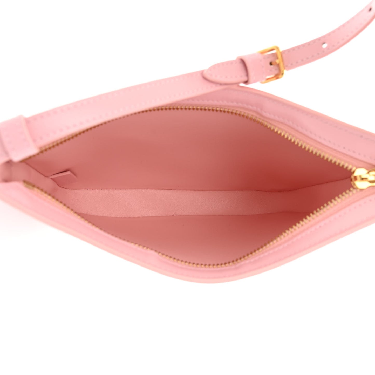 Shiny Calfskin Medium Croque Bag Pink