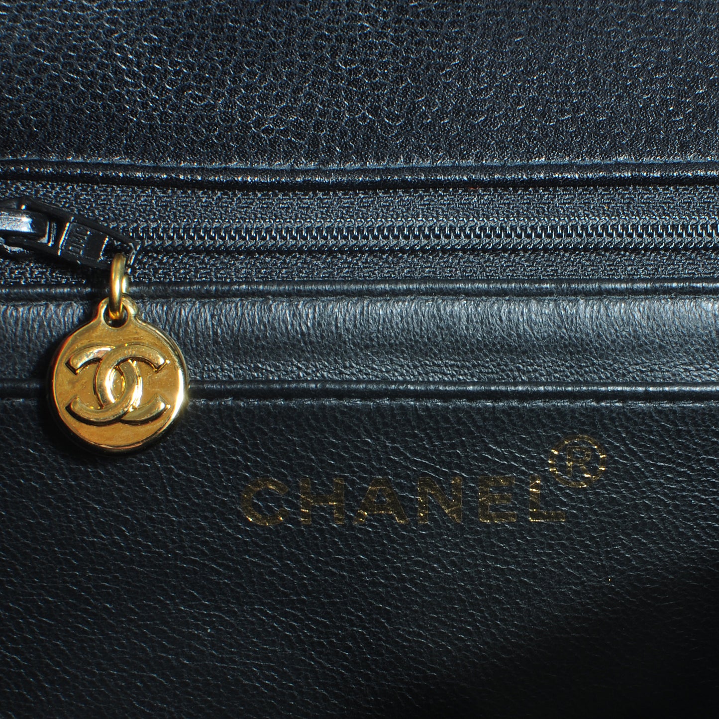 Caviar Quilted Flap Shoulder Bag Black