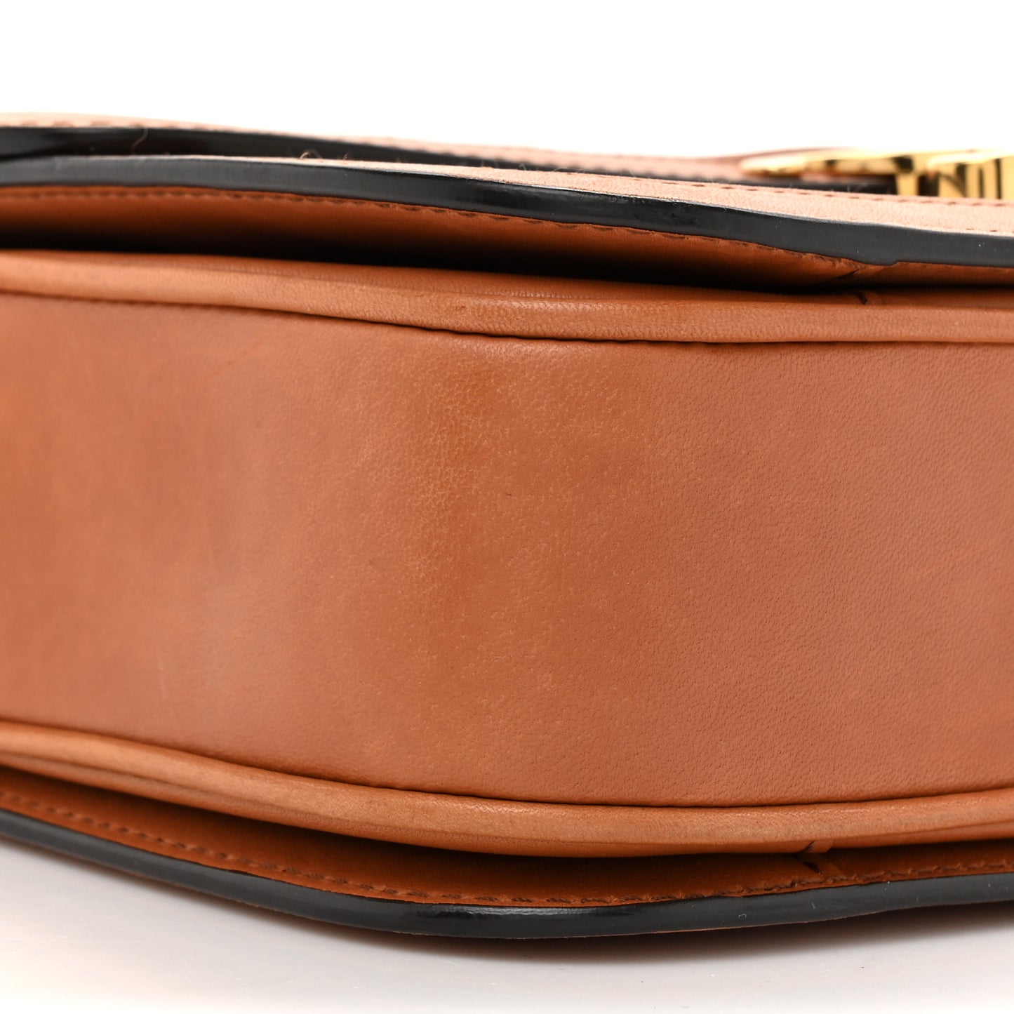 Canvas Calfskin Medium Classique Triomphe Bag White Tan