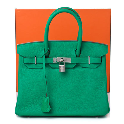 Hermes Taurillon Clemence Birkin 30 Menthe 31 of 31