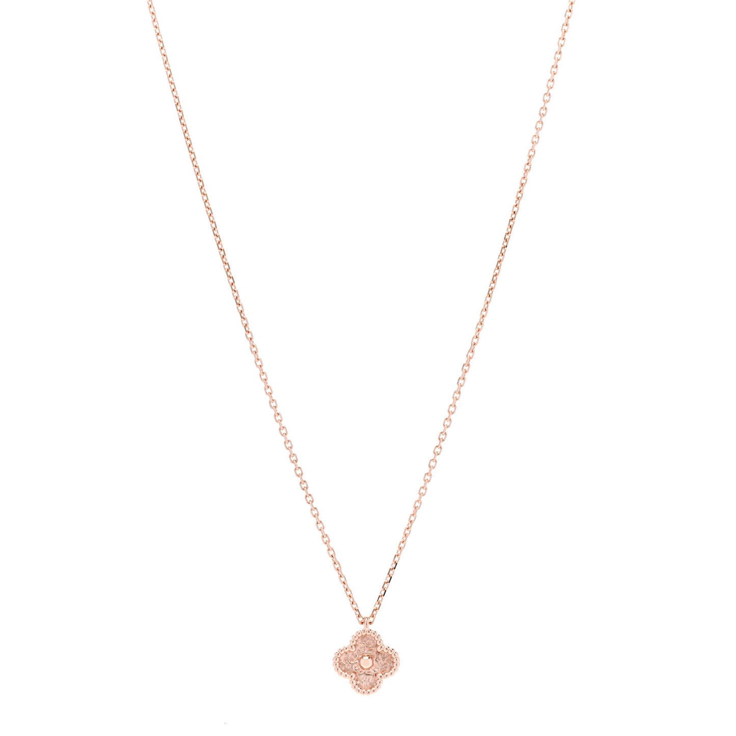 18K Rose Gold Sweet Alhambra Pendant Necklace