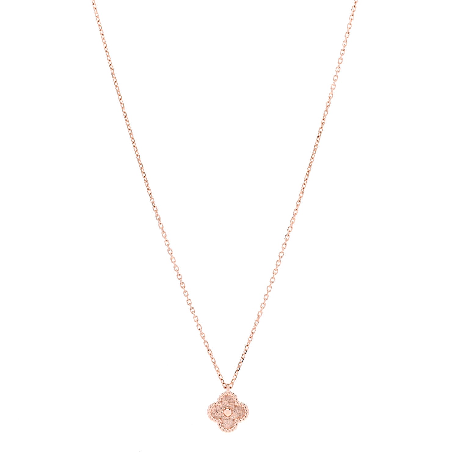 Van Cleef & Arpels 18K Rose Gold Sweet Alhambra Pendant Necklace 1 of 7