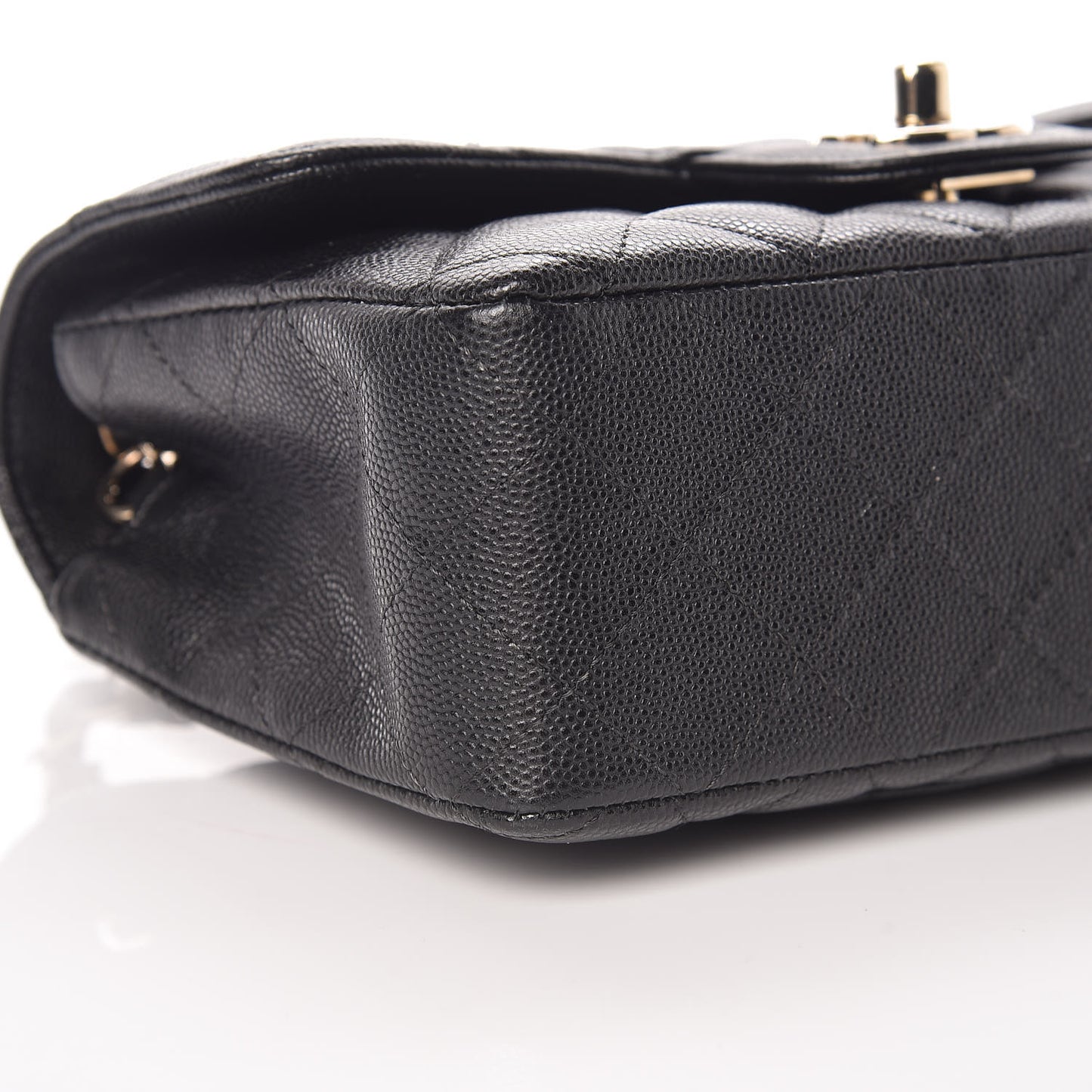 Caviar Quilted Mini Rectangular Flap Black