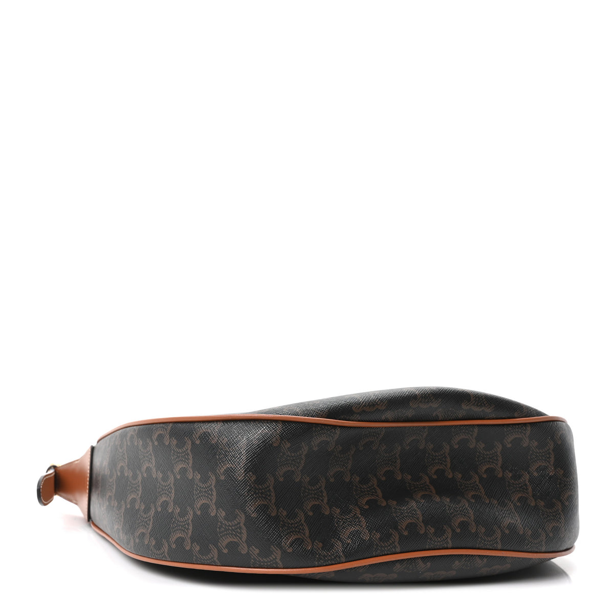 Celine Calfskin Triomphe Canvas Heloise Shoulder Bag Tan 4 of 9