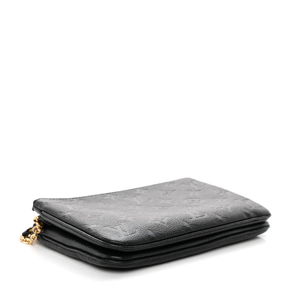 Louis Vuitton Empreinte Double Zip Pochette Black 4 of 12