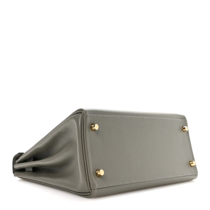 Hermes Evercolor Kelly Retourne 28 Gris Meyer 3 of 10